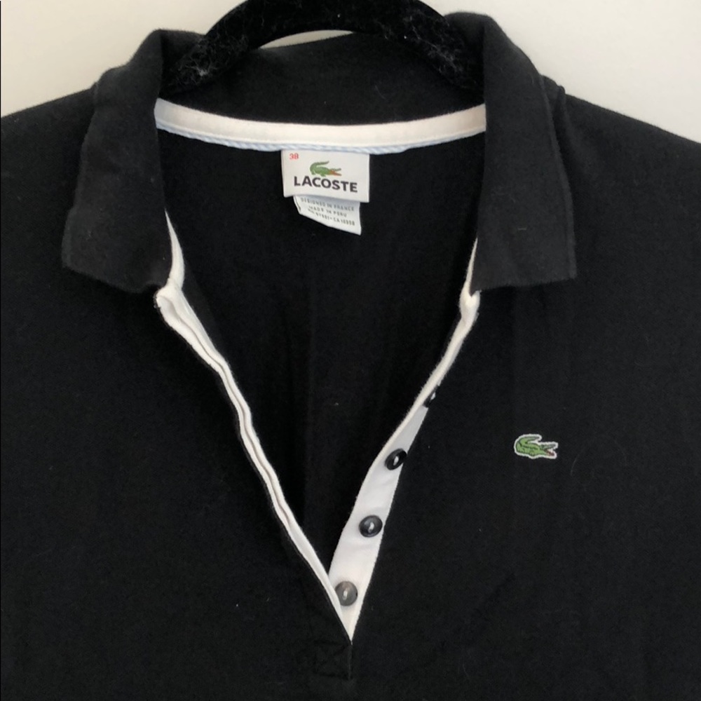 Lacoste black polo dress, small